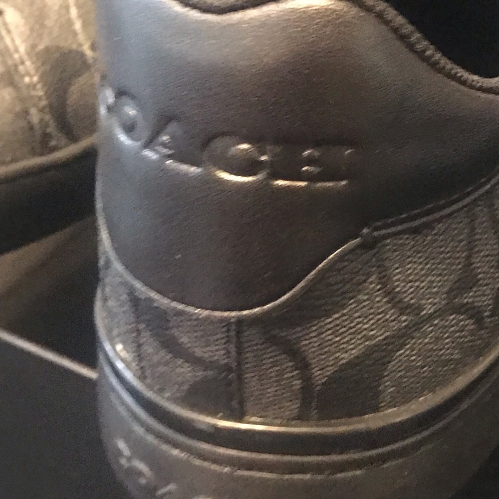 Coach Men's Black Charcoal Sneakers - Picture 7 of 9